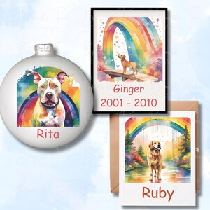 Rainbow Bridge Dog Watercolor Clipart Pet Memorial Art Digital Download ...