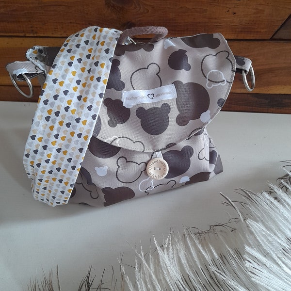 Kinder Rucksack wasserabweisend, Kindergartenrucksack, Kitatasche, Cross Body Bag für Grundschule, Teddy