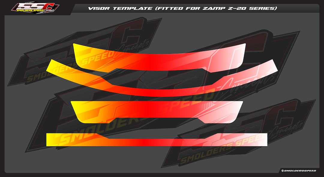 Helmet Visor Template Etsy