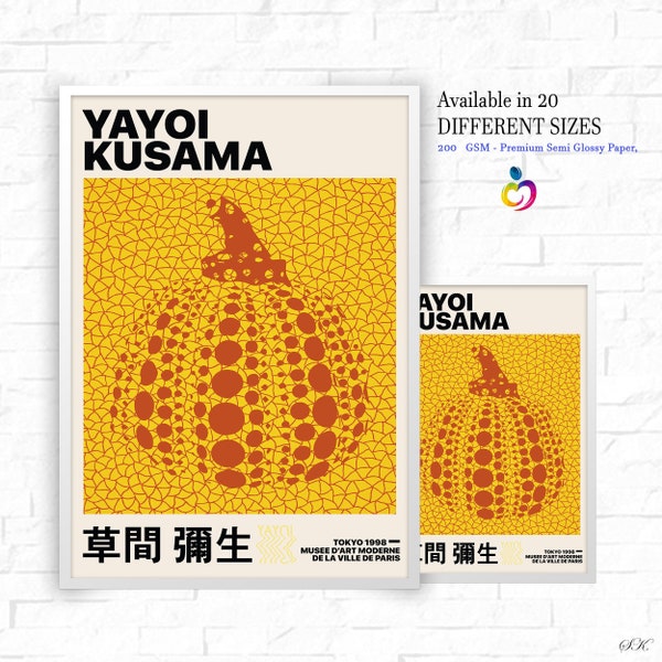 Póster vintage Yayoi Kusama / Póster Yayoi Kusama / Decoración de póster / Arte / Póster Idea de regalo