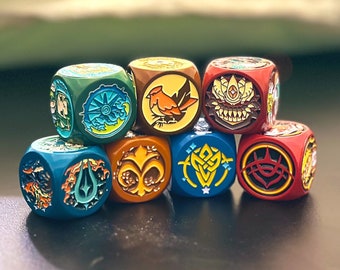 Fire Emblem Dice Set 2 - Custom Collectible Enamel Coated Metal Dice