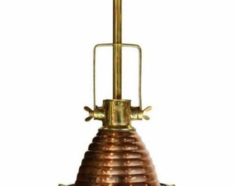 Nautical Vintage Style Wiska Brass & Copper Pendant Light: Dining Room Lighting