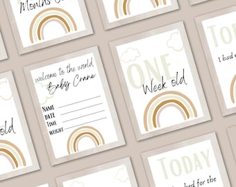Neutral Baby milestone cards