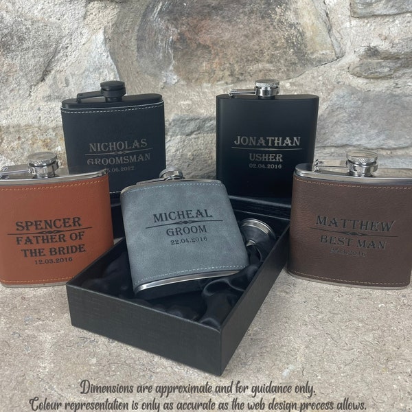 Personalised Hip flask, Engraved Hip flask, perfect wedding gift for Best man, Father of the bride, Groomsman, Maid of Honour