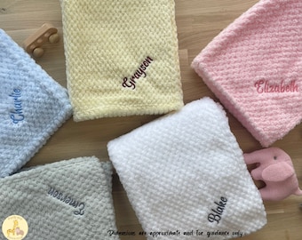 Personalised Baby Blanket, Embroidered Blanket,  waffle wrap, Great Newborn Gift, Perfect for baby Shower Gift,