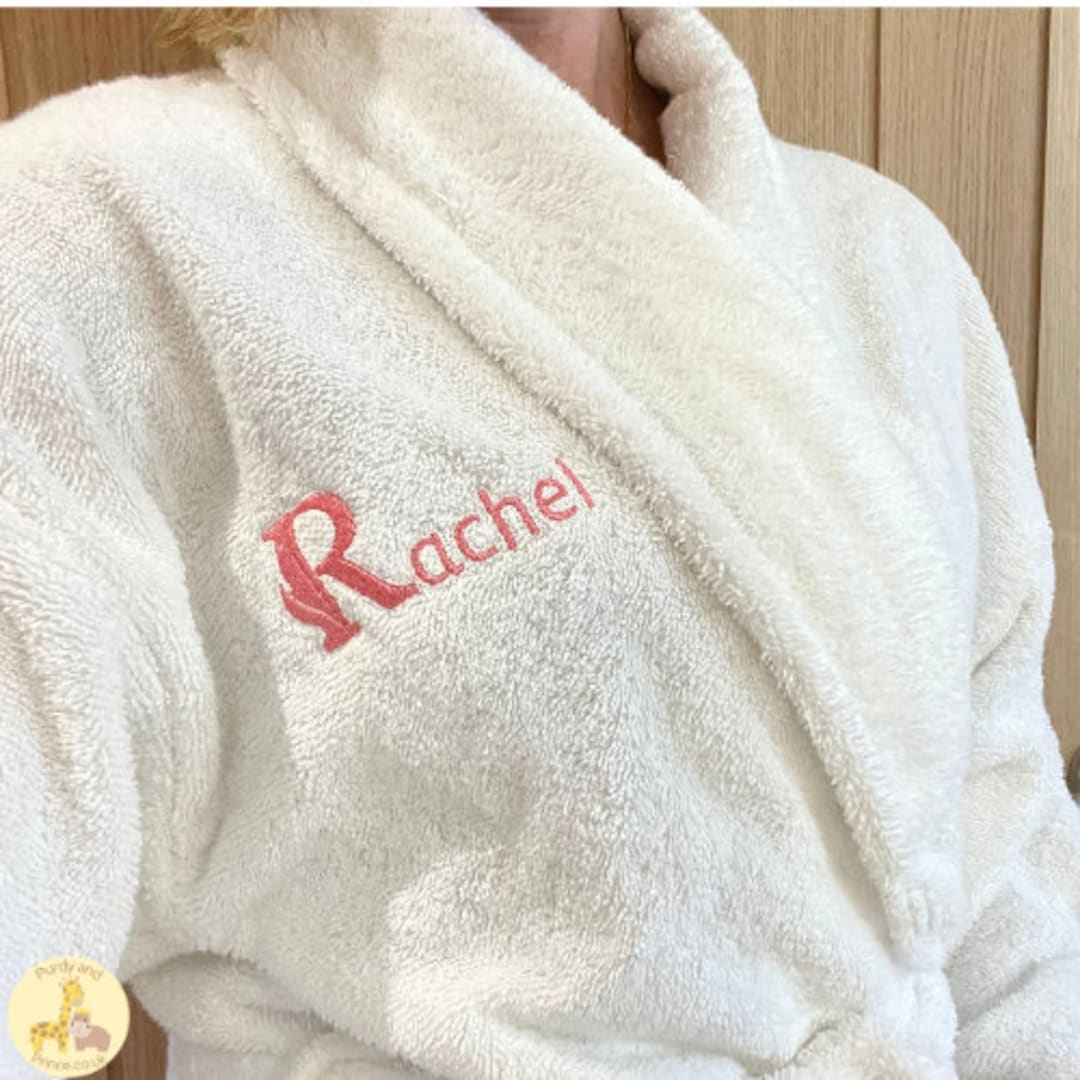 Egyptian Cotton Robe, Personalised Terry Towelling Dressing Gown for