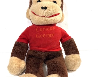 Vintage Schuco Monkey, German Monkey 60's Toy, Plastic Face Monkey