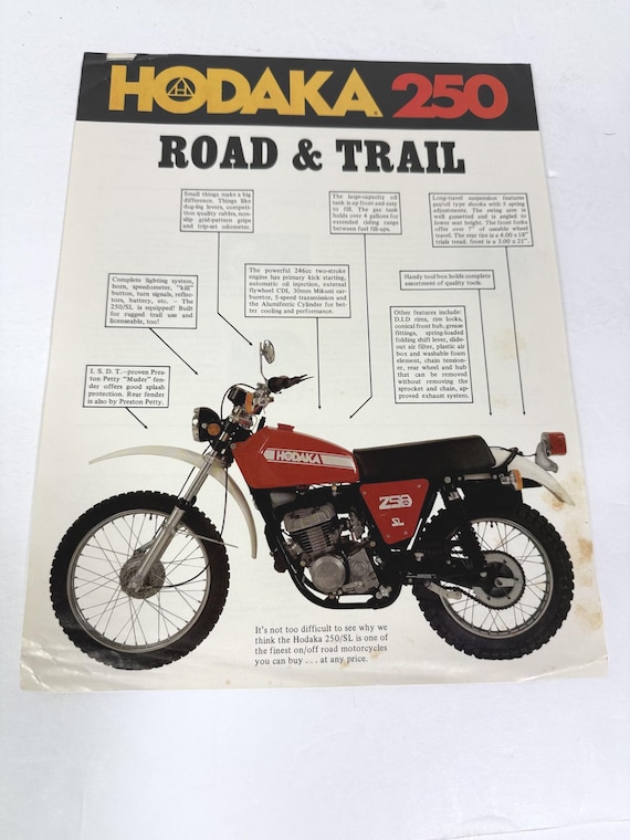 Hodaka Dealership Sales Brochures for 250/SL Road and Trail