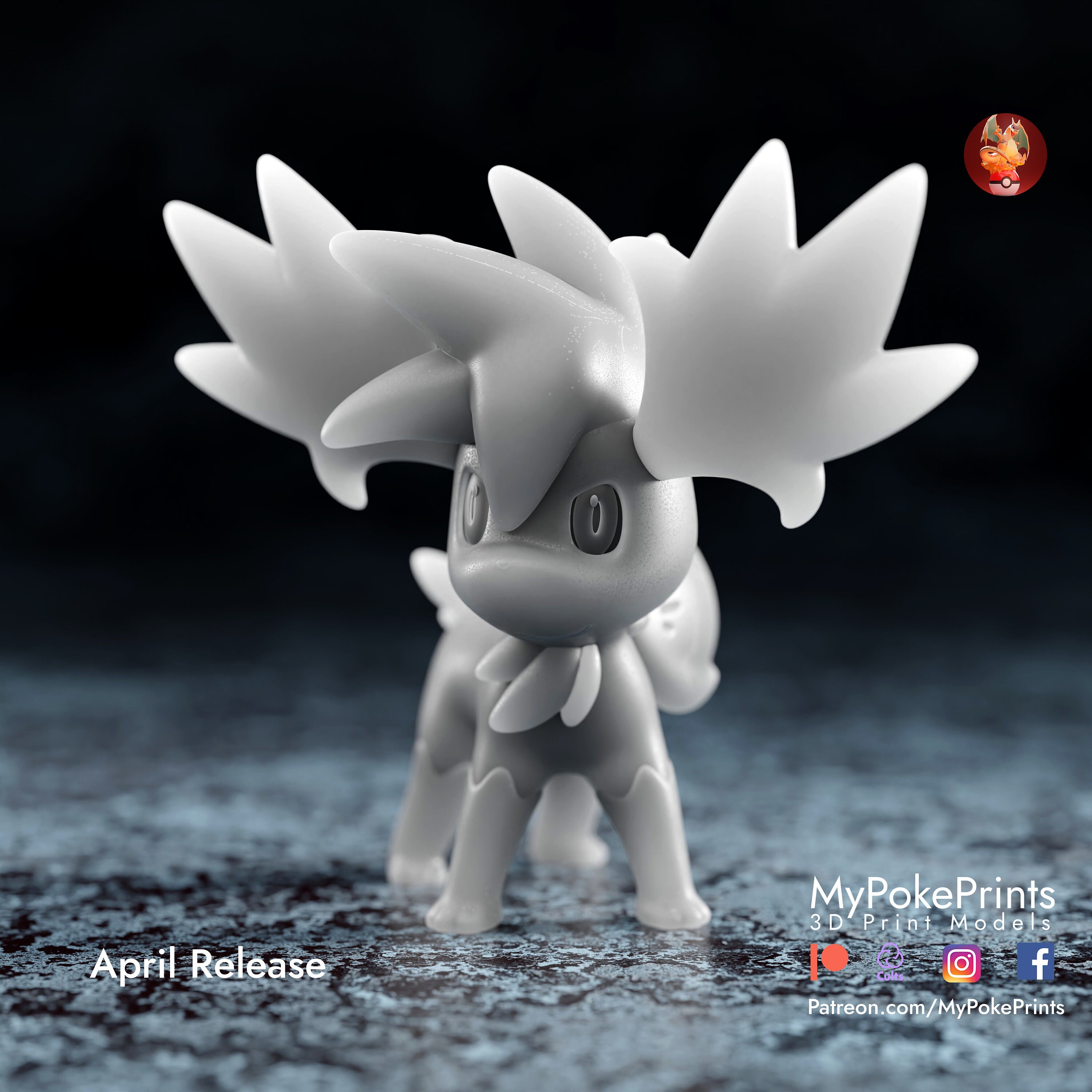 Pokemon Shaymin 3D model 3D printable