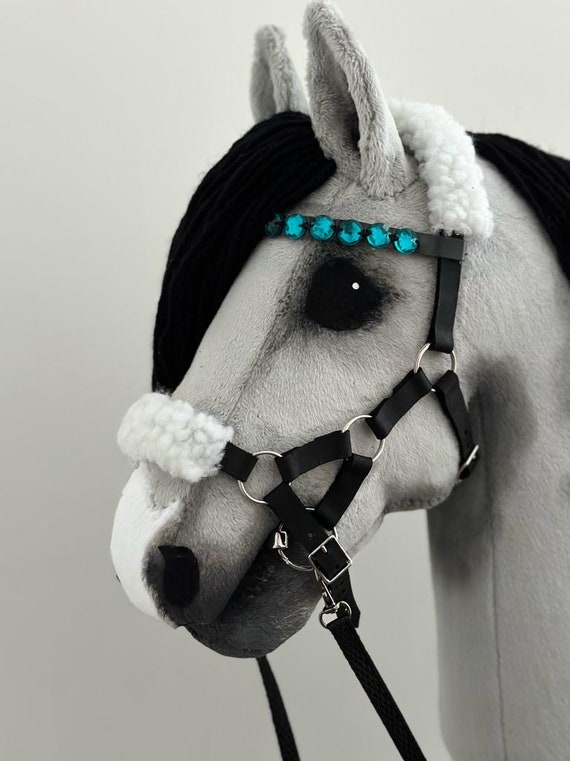 Handmade Real Leather Micklem Bridle with Reins for Hobbyhorse