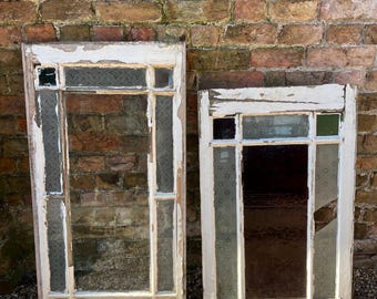 Antique Victorian Windows / Stained Glass/ Patterned Glass