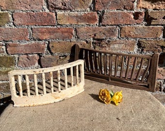 Antique Vintage Cast Iron Fire Frets / Front Bars