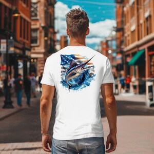 Marlin Fish T-Shirt: Fishing Enthusiast Tee - S-6XL