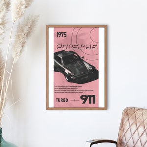 Póster publicitario de Porsche de 1975