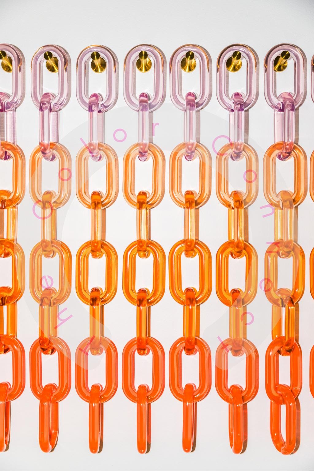 Orange & Yellow Large Resin Link / Chain Link Decor / Jumbo Links