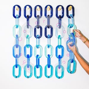 Blue Large Resin Link / Chain Link Decor / Jumbo Links