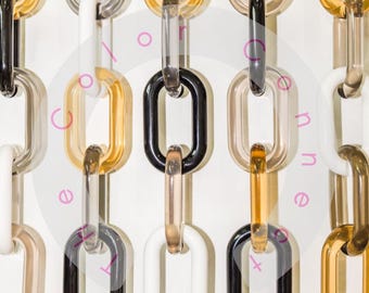 Neutral Large Resin Link / Chain Link Decor / Jumbo Links