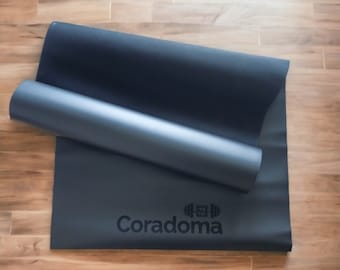 Fitness mat for Pilates, yoga mat made of PU leather 183 x 68 cm - extra thick 0.5 cm and non-slip | sports mat, gymnastics mat, training mat