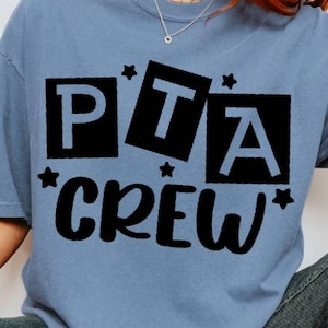 Comfort Colors PTA Crew Shirt: School Spirit Tee