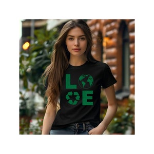 Climate Change Global Warming Stripes | Blue - Sustainably Made Women's t-shirt main image 1