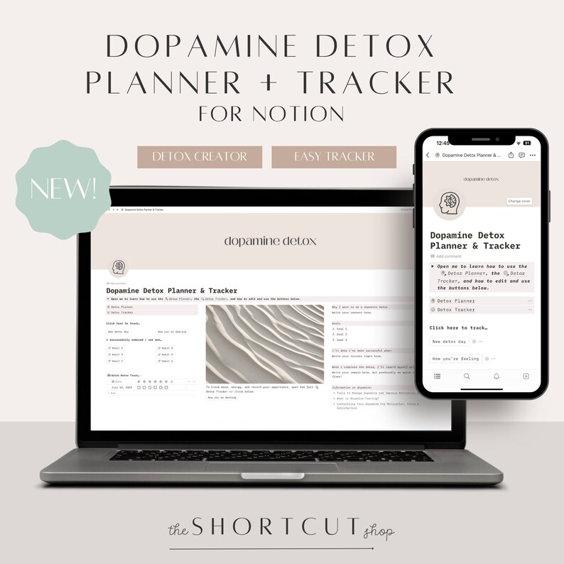 Dopamine Detox Notion Template Planner and Tracker Digital - Etsy