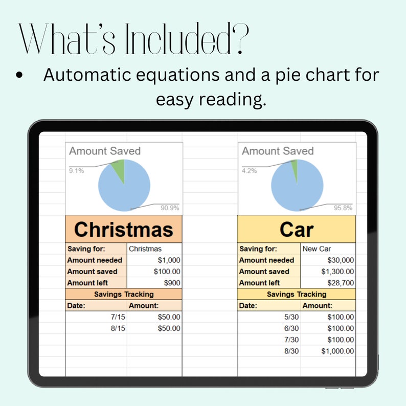 Savings Challenge Template Tracker Expense Tracker for Google Sheets ...