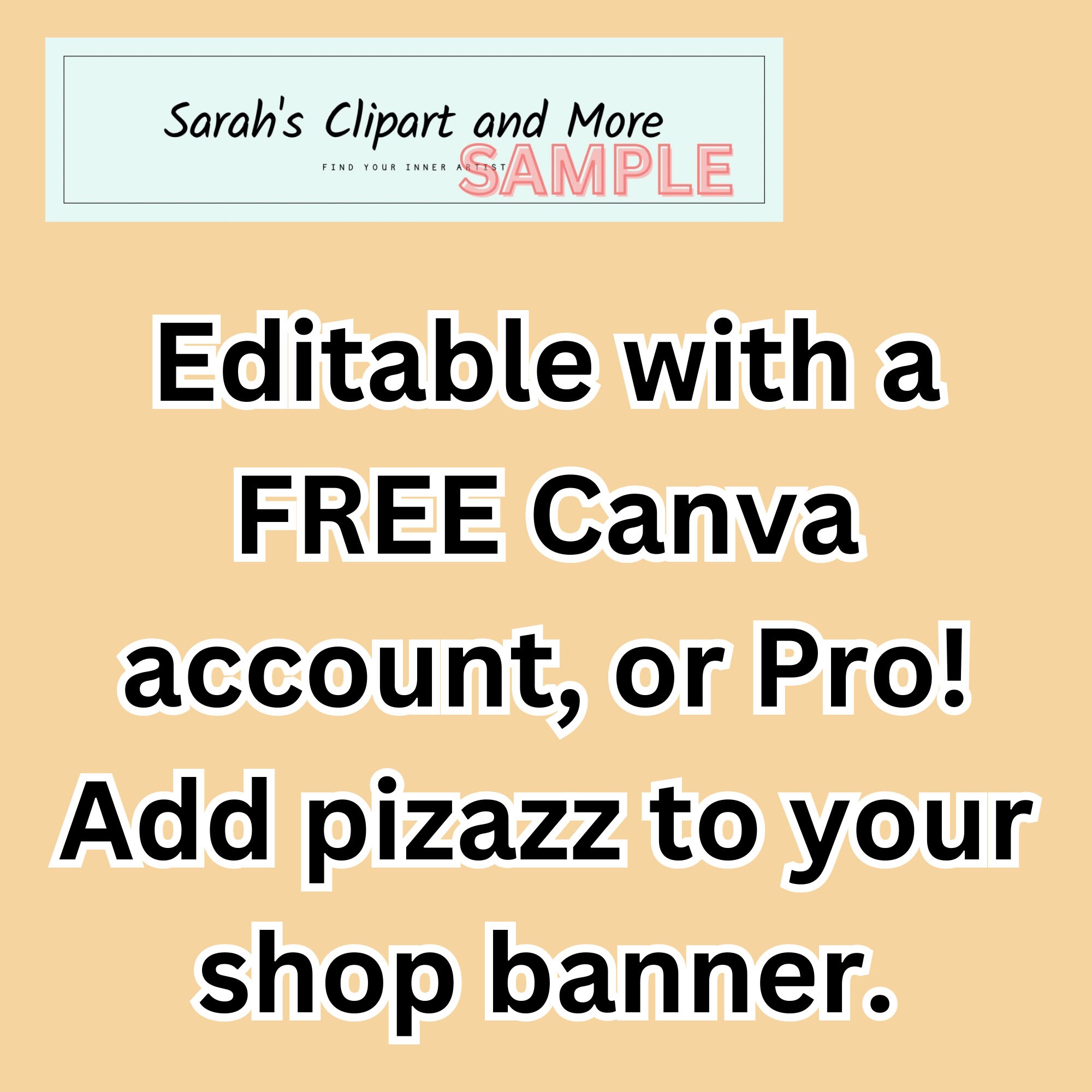 Etsy Shop Banner Kit and Templates for Editing on Canva Canva Free and