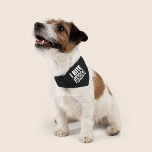 I Bite Faschisten Hundehalstuch Halsband Zubehör Anti Trump Demonstrieren Zeichen Ficken Trumpf 8647 Politische Punk Haustierkleidung Essen Die Reichen Keine Könige FDT Bild 2