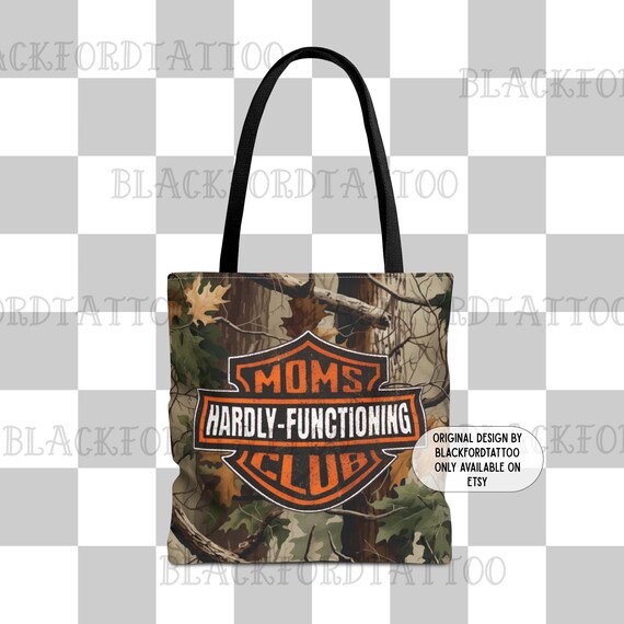 Moms Hardly Functioning Camo Mama Tote Bag Western Grunge Tote Bag Yallternative Beach Bag Tote Diaper Bag Funny Gift for Chaos Coordinator