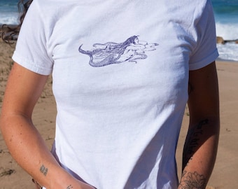 Mermaidcore Clothing, Sirencore Shirt, Ocean Inspired Style, Y2k Baby Tee, Mermaid Top, Coconut Girl, Coastal Cowgirl, Top Selling T Shirts