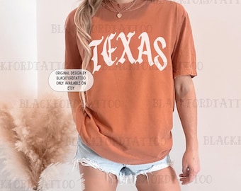 Texas Shirt Comfort Colors Western Graphic Tee Austin Texas Dallas TX Yallternative Oversized Tshirt Top Trending Hill Country Girl Clothes