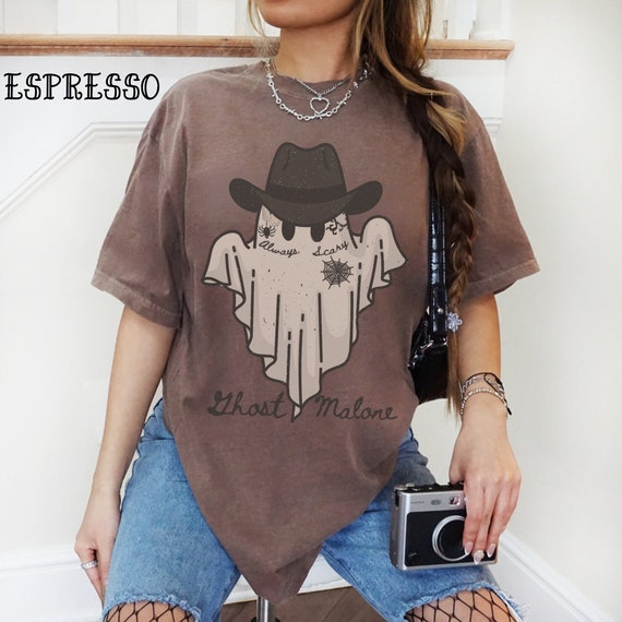 Ghost Malone Shirt Halloween Western Graphic Tee Top Selling T Shirt That Go Hard Pumpkin Patch Tshirt Downtown Girl Aesthetic Yallternative