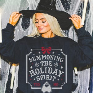 Goth Christmas Sweater Creepmas Winter Solstice Sweatshirt Krampus Hail Satan Xmas Shirt Spooky Christmas Weirdcore Pagan Yule Holiday Gift