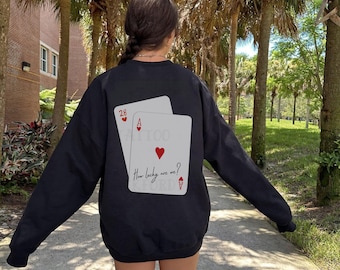 How Lucky Are We Sweatshirt Preppy Stuff Mental Health Shirt Country Western Gift Downtown Girl Essentials Hoodie Clean Girl Aesthetic Ace