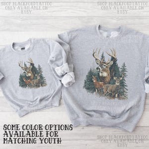 Midwest Sweatshirt Vintage Deer Sweater Hunting Season Gift Old Money Preppy Sweatshirt Country Western Boutique Outdoorsy Woodland Creature image 7