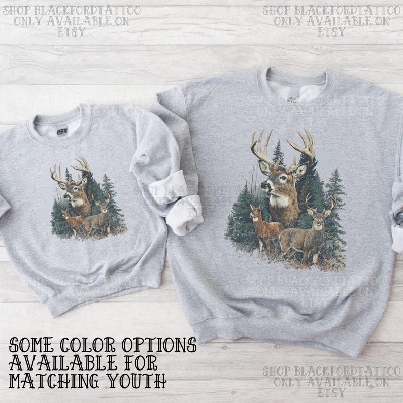 Midwest Sweatshirt Vintage Deer Sweater Hunting Season Gift Old Money Preppy Sweatshirt Country Western Boutique Outdoorsy Woodland Creature image 7