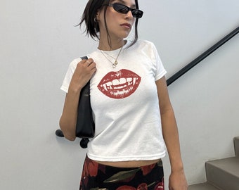 Innenstadt Mädchen Halloween Vampir Shirt Y2k Baby Tee Gothic Kleidung Whimsigoth Kleidung New Yorker Gen Z Dunkel Kokette saubere Mädchen Ästhetik