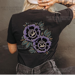 Traditional Tattoo Flash Shirt Floral Alt Grunge Streetwear Western Graphic Tee Yallternative Aesthetic Clothes Trendy Tattoo Artist Tshirt