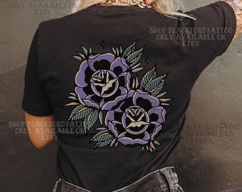 Traditional Tattoo Flash Shirt Floral Alt Grunge Streetwear Western Graphic Tee Yallternative Aesthetic Clothes Trendy Tattoo Artist Tshirt