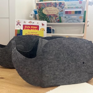 Felt storage whale baby room felt basket decoration children&#39;s room decor girls boys felt decoration baby shower birth gift