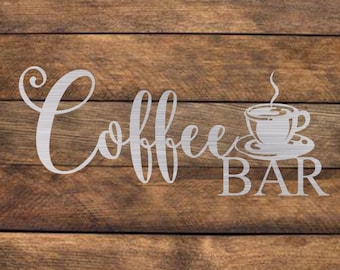 Bord koffiebar - DXF - SVG - digitale download - CNC-plasmawaterstraallaser