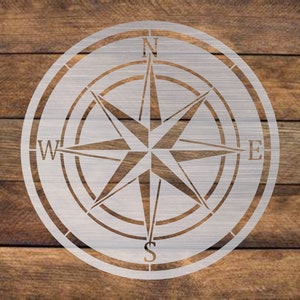 Nautisches Kompass Combo Pack - DXF - SVG - CNC Lasergravur - Metall - Küstenstrand