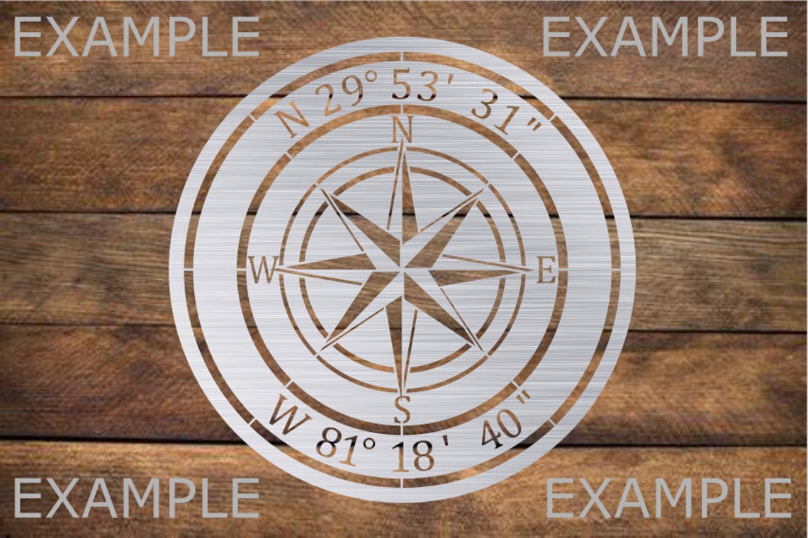 Nautical Compass Combo Pack - DXF - SVG - CNC Plasma Waterjet - Metal ...