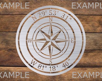 Nautisch kompas Combo Pack - DXF - SVG - CNC Plasma Waterjet - Metaal - Kuststrand Huwelijkscadeau