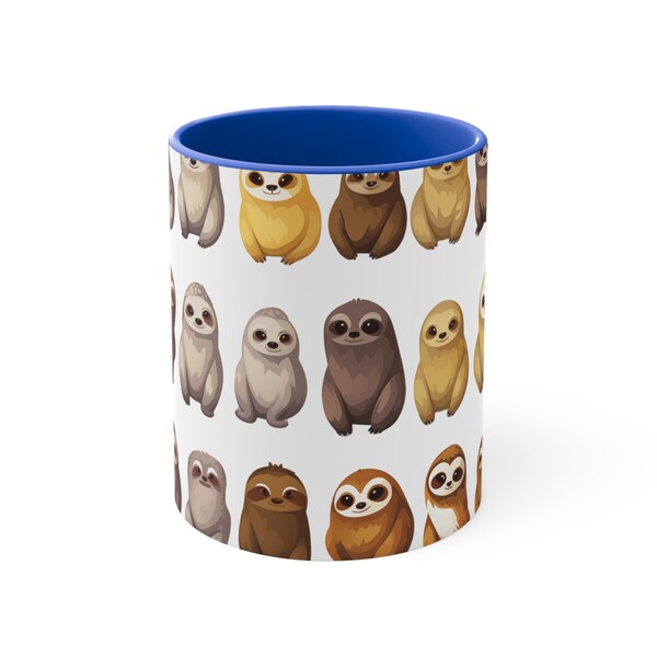 Sloth Parade Extravaganza - Colorful 11oz Accent Mug