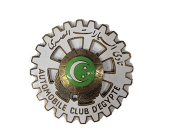 Step Back in Time with this 3.25" Automobile Badge from the Automobile Club D'Egypte!