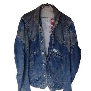 OLD GUESS Half Zip Anorak denime y2k