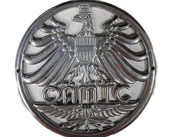 Navigate a Bygone Era with Style: Vintage OAMTC Austria Car Badge (3.5")