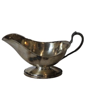 Saucière En Métal Argenté Avec Poignée - Pièces