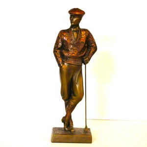 アンティーク 「ゴルファー立像」木彫り Vintage Golf Statue - Etsy